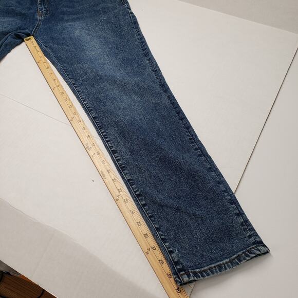 Refinery Republic Jeans Mens 40x32 (Actual 40x30) Blue Denim Slim Leg Stone Wash - Picture 7 of 16